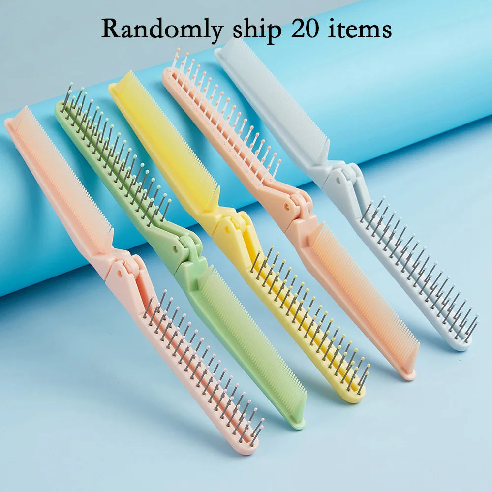 Foldable Pocket Hair Comb – Wide Tooth Travel Detangler