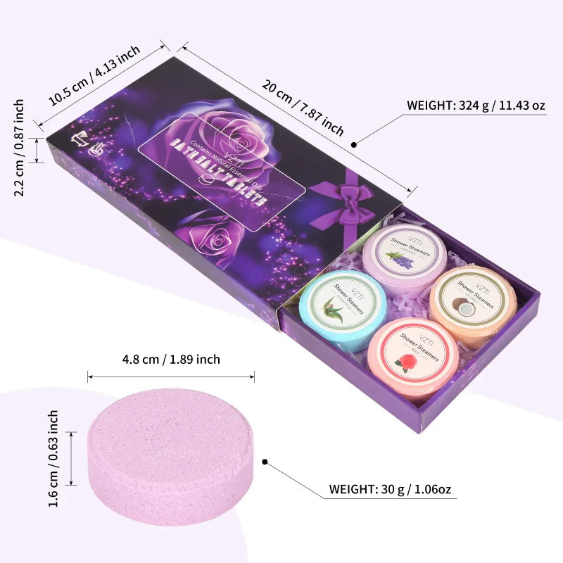 Aromatherapy Bath Salt Tablets 8-Pack – Essential Oil Gift Set