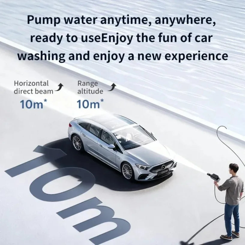 Power Wash Gun Multi-Function Nozzle Car/Floor Rechargeable Lithium Battery 4000mAh Portable High Pressure Cordless Oasis Select