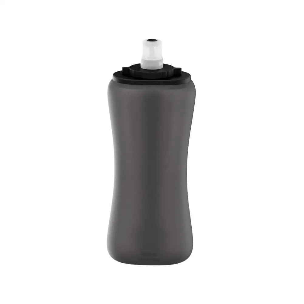 Foldable Wrist Water Bottle 12oz/350ml Hands-Free Silicone Sports Bottle BPA-Free Leakproof Running/Cycling/Climbing Hydration Oasis Select black