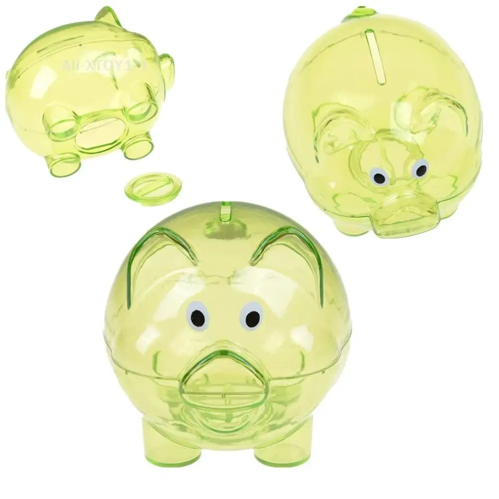Transparent Pig Piggy Bank – Kids Coin & Money Saving Jar