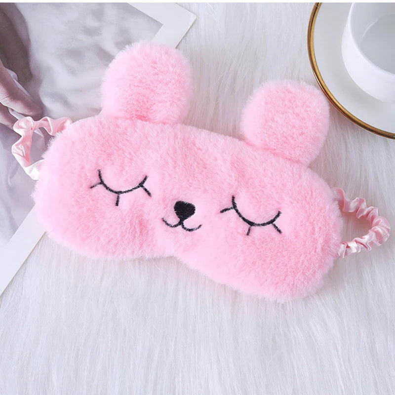Cartoon Rabbit Plush Sleep Mask – Light Blocking Eye Cover Plush Sleep Mask Oasis Select