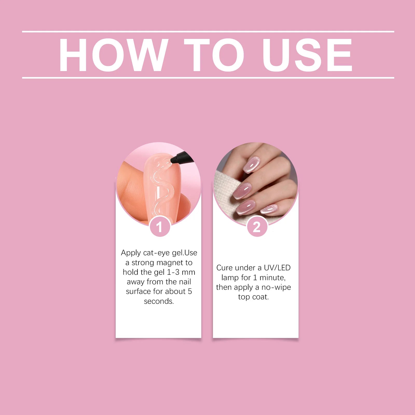 Cat Eye Nail Magnet Stick – DIY Heart & Wave Nail Art Tool Nail Art Magnet Tool Oasis Select