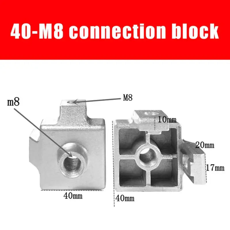 Aluminum Caster Bracket for 3030 4040 4545 Profile M8 M10 M12