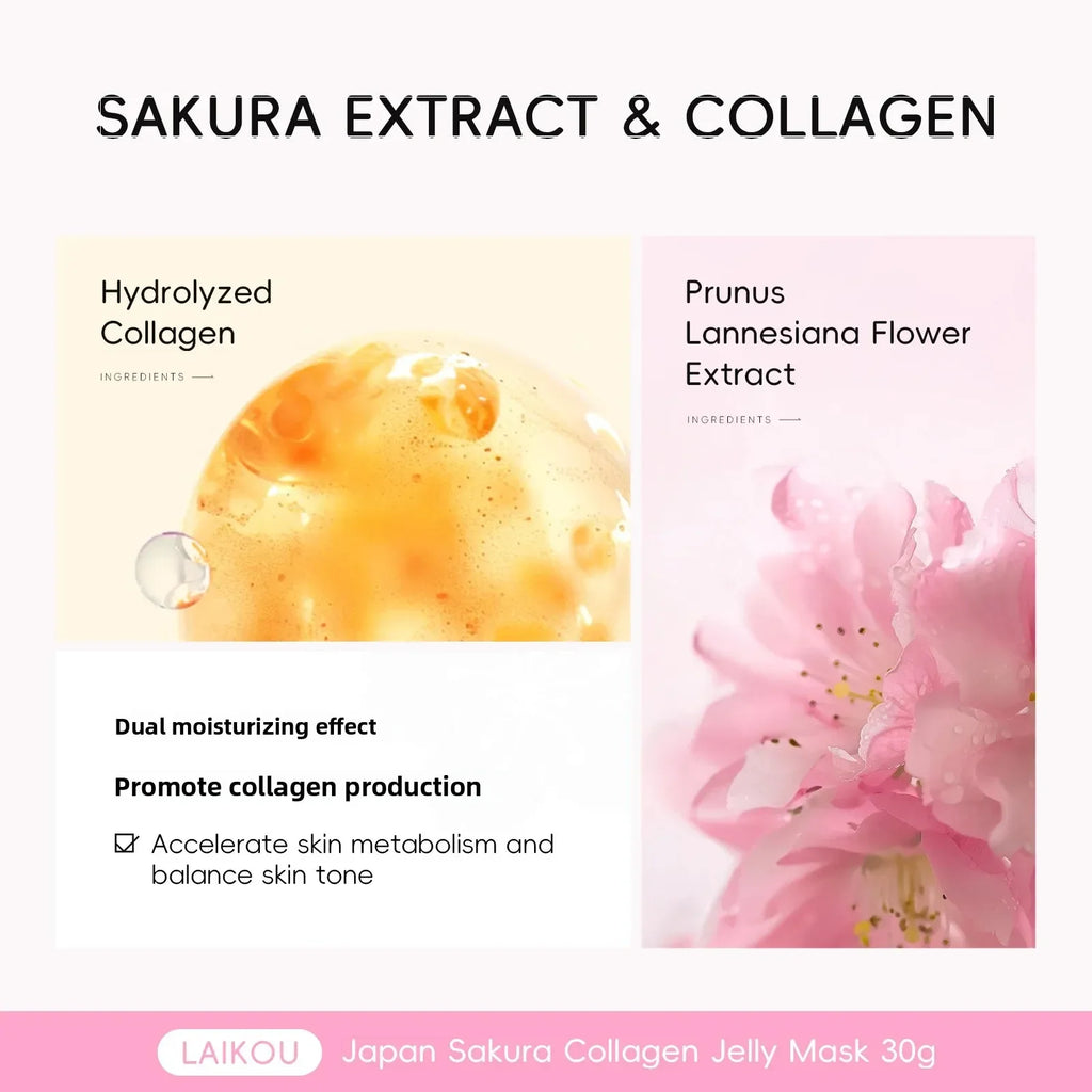 LAIKOU Sakura Collagen Jelly Facial Mask 30g – Hydrating Gel