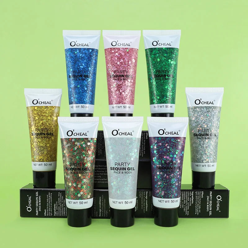 Party Sequin Glitter Gel – Waterproof & Sweat-Proof Body Glitter Body Glitter Gel Oasis Select