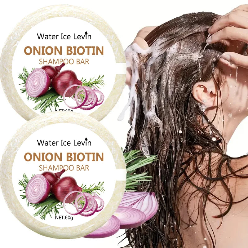 Onion & Biotin Shampoo Bar 60g – Rosemary, All Hair Types Solid Shampoo Bar Oasis Select