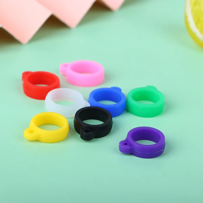 10Pcs Universal Anti-Lost Necklace Lanyards Ring Portable Anti-drop Cigarette Silicone Ring Lanyard Holder With Soft Hoop Oasis Select