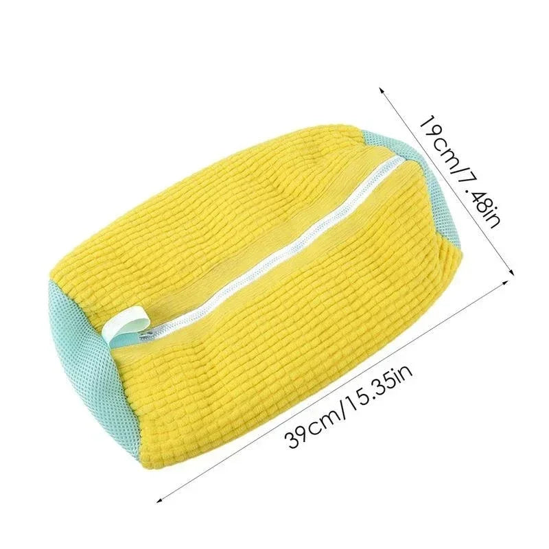 Washing Shoes Bag Cotton Laundry Net Fluffy fibers Easily remove dirt Washing Bags Anti-deformation Shoes Clothes Organizer Oasis Select 1PC Yellow