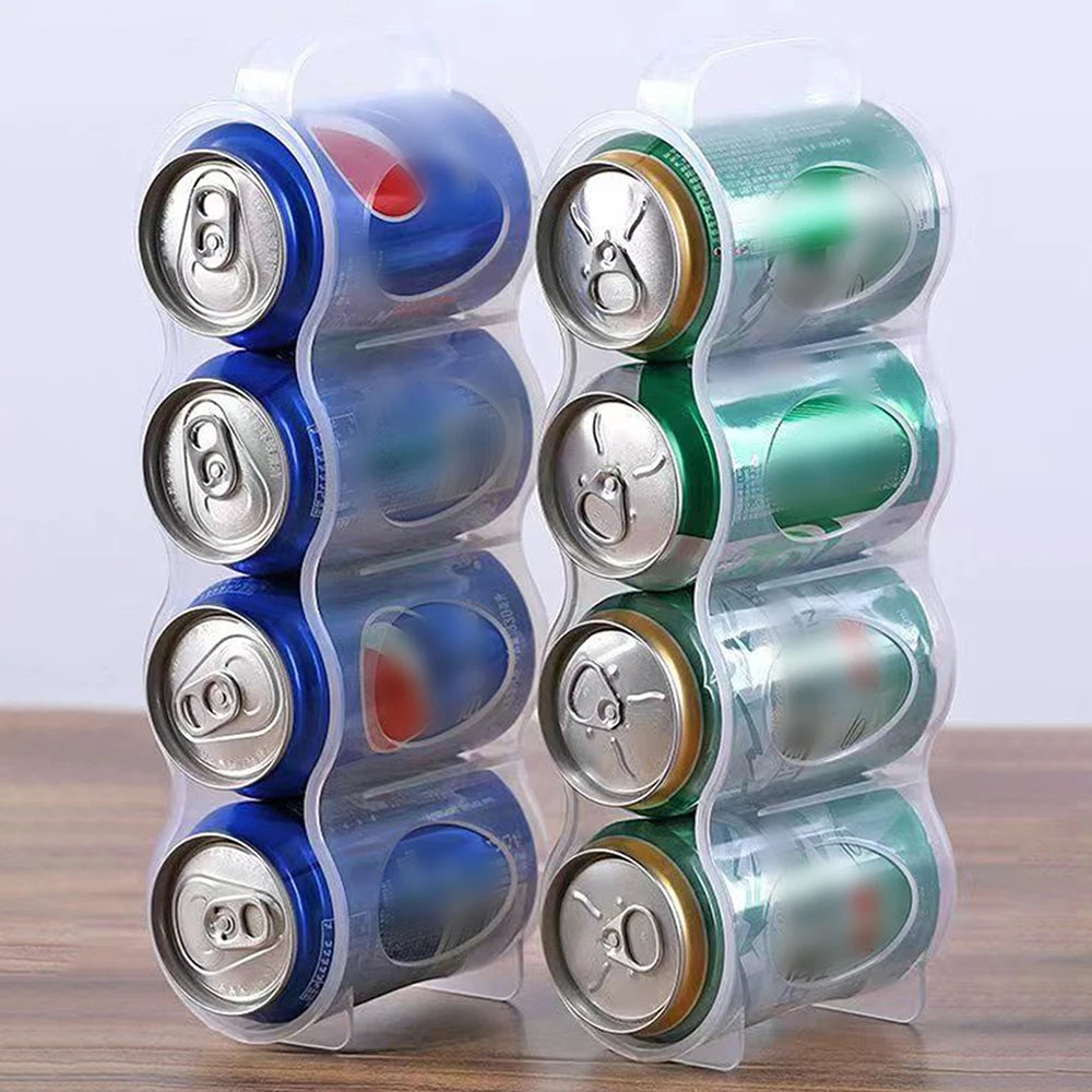Sliding Fridge Can Organizer – Clear Plastic Soda & Beer Rack