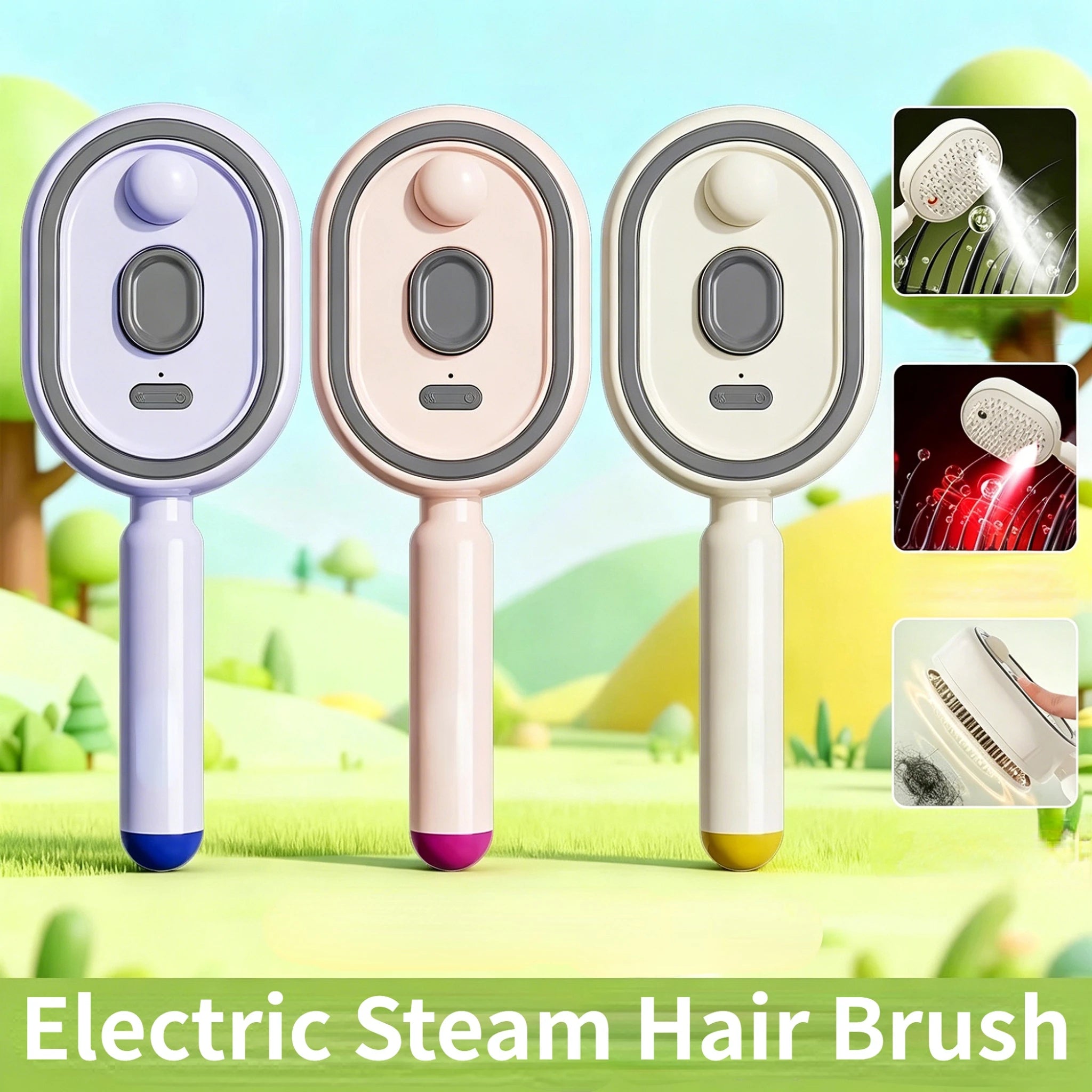 Electric Spray Hair Brush – 2-in-1 Mist Comb, Anti-Static