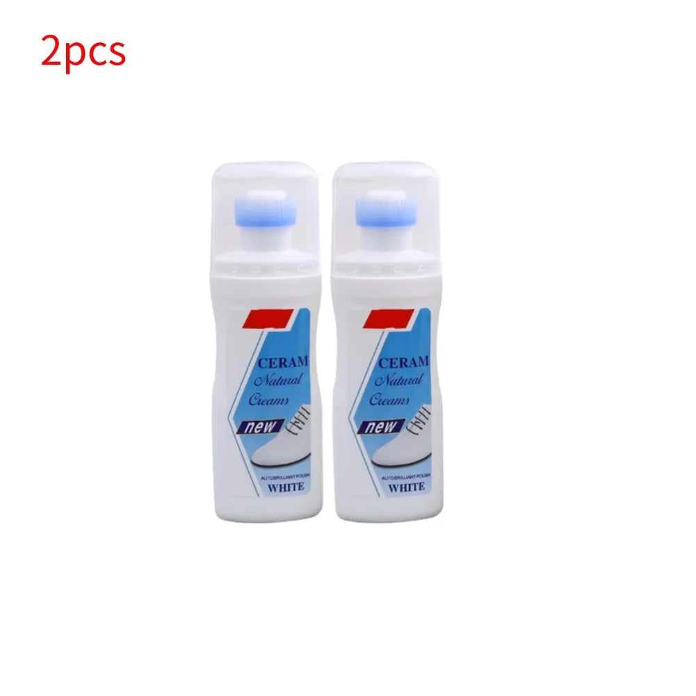 White Shoes Cleaner Polish Cleaning Tool For Casual Leather Shoe Sneakers Shoe Brushes Yellow Stain Remover Dry Cleaning Agent Oasis Select 2pcs