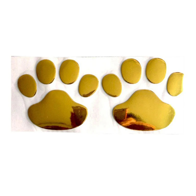 1 Sheet Car Stickers Creative Decals Paw 3D Animal Dog Cat Foot Prints Decal Car Motocycle Sticker Car Accessories Oasis Select A1