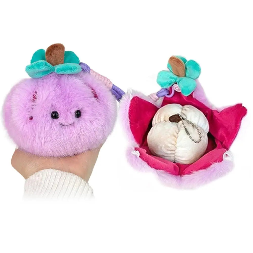 Peelable Fruit Plush Keychain – Stress Relief Toy & Bag Charm