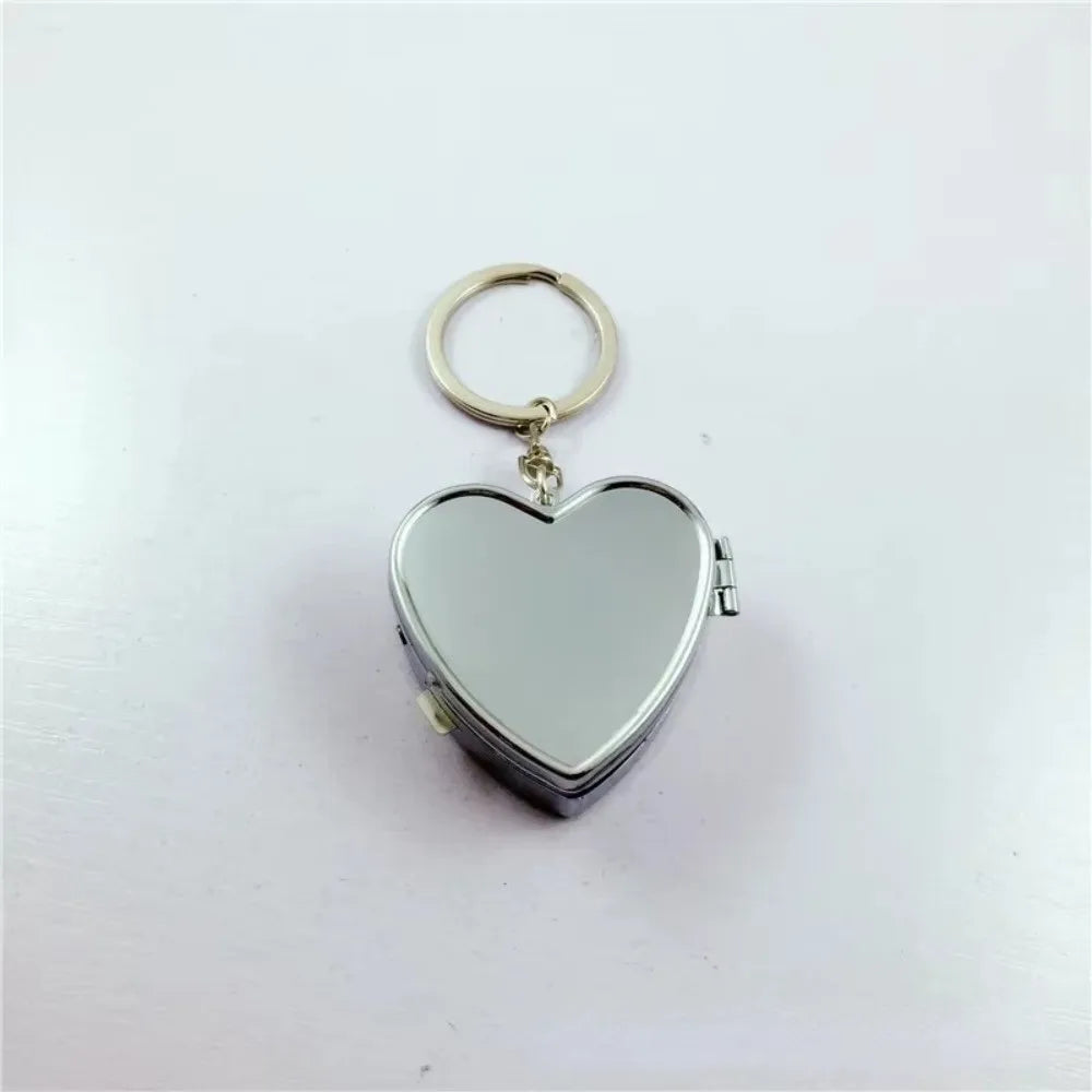 Heart-Shaped Pill Box Keychain | Portable Mini Medicine Organizer