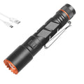 High Power LED Flashlight USB Rechargeable Flashlights Mini Torch Emergency Light Zoom Flashlight Aluminium Alloy Material Oasis Select Package A