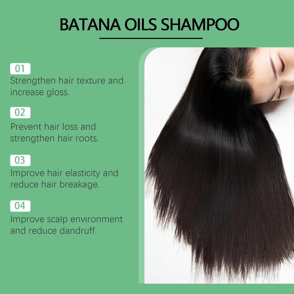 Pure Batana Shampoo Hair Strengthen Moisturizer Restore Damaged Brittle Hair Anti Loss Improve Dandruff Scalp Oil Control Care Oasis Select