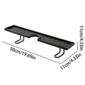 Bathroom Counter Shelf Draining Anti Slip Faucet Shelf Heavy Duty Hollow Out No Drill Bathroom Shelf Bathroom Sink Organizer Oasis Select Black