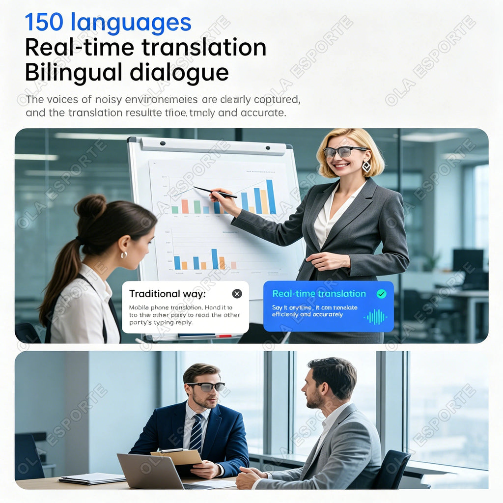 AI Smart Glasses – Bluetooth, Translation, Music & Calling