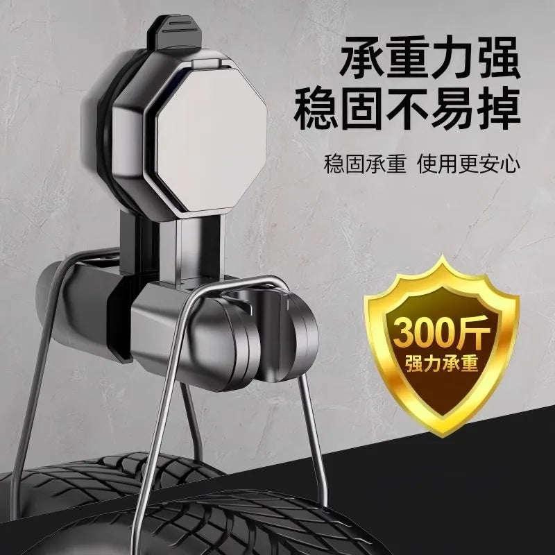 Shower Head Support Mural Douche Suction Cup Holder 360° Adjustable Plating Shower Rail Head Holder Bathroom Wall Mount Bracket Oasis Select