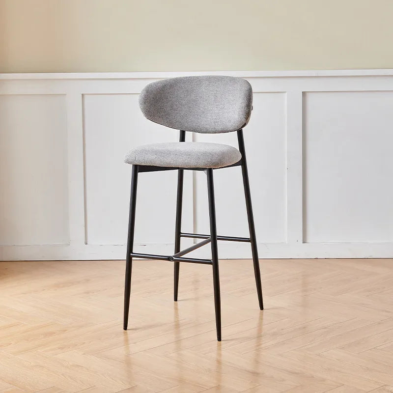 Multi-functional Nordic high stool home backrest bar chair front desk chair simple bar chair kitchen island chair Durable Oasis Select