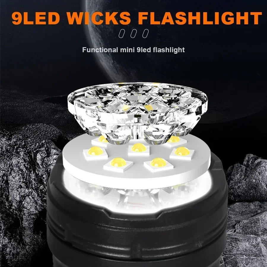 Mini LED Flashlight Super Bright With COB Side Light Rechargeable Handheld Flashlight For Outdoor Emergency Light For Camping Oasis Select