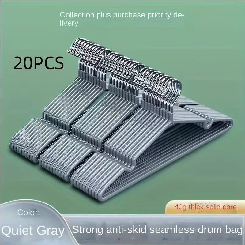 50-Pack Non-Slip Slim Metal Clothes Hangers | Space-Saving