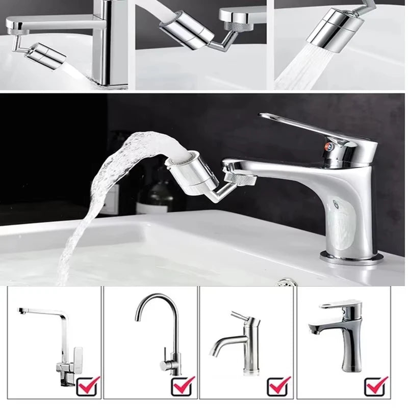 360° Faucet Extender – Universal Splash-Proof Aerator, Water-Saving Rotating Adapter for Kitchen & Bathroom Taps Oasis Select