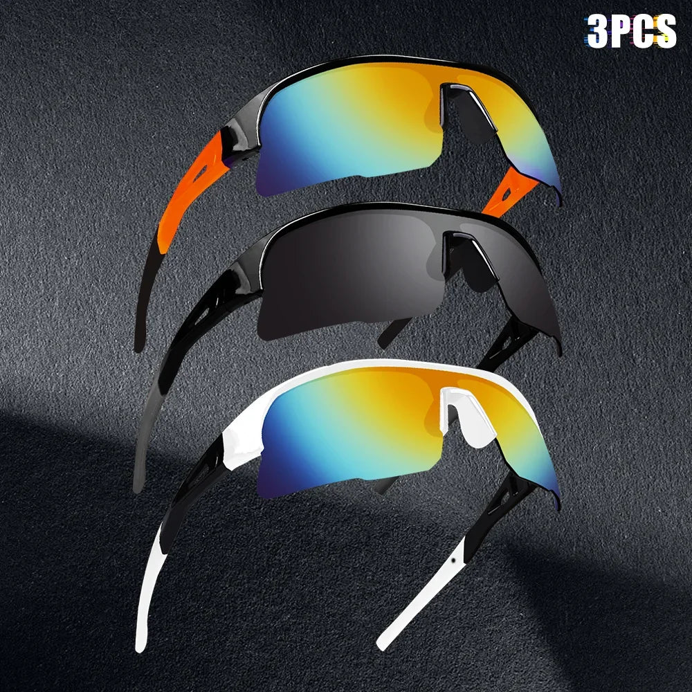 Cycling Glasses UV Protection Sports Sunglasses Lightweight Frame Surround Windproof Glasses for Cycling Running Hiking Oasis Select N-YJ-918533-T
