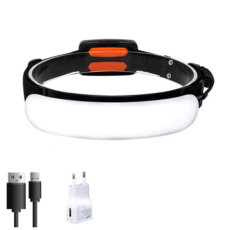 Portable 31LED Strong Light Headlamp Built-in Battery USB Rechargeable Waterproof Flashlight Wide Angle Camping Fishing Lantern Oasis Select T040-2