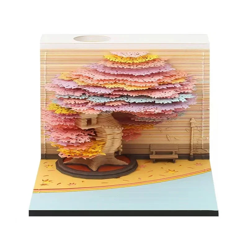 Treehouse 3D Desktop Calendar Sticky Notes Creative Crafts Souvenirs