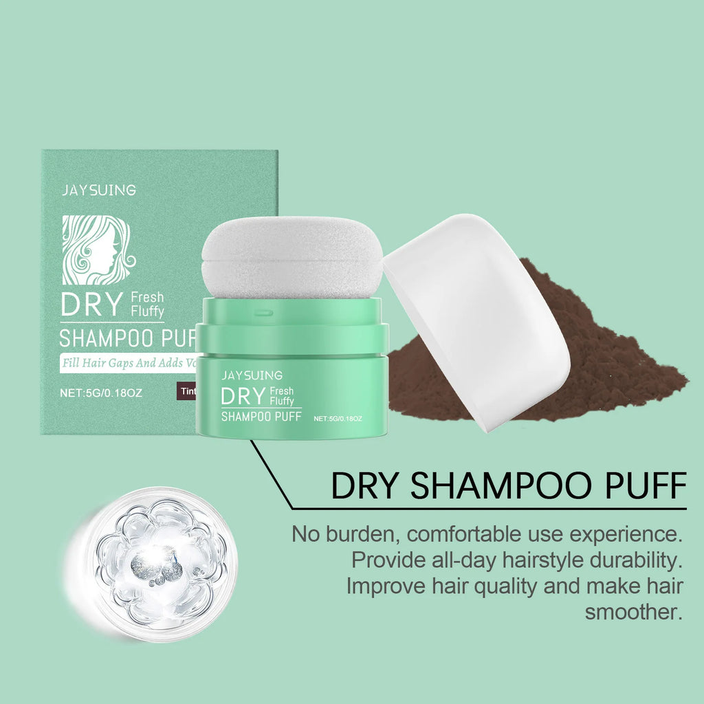 Matte Dry Shampoo Puff Instant Oil Control Lift Root Fluffy Hair Refresh Scalp Portable Matte Finish Hair Care Dry Hair Powder Oasis Select