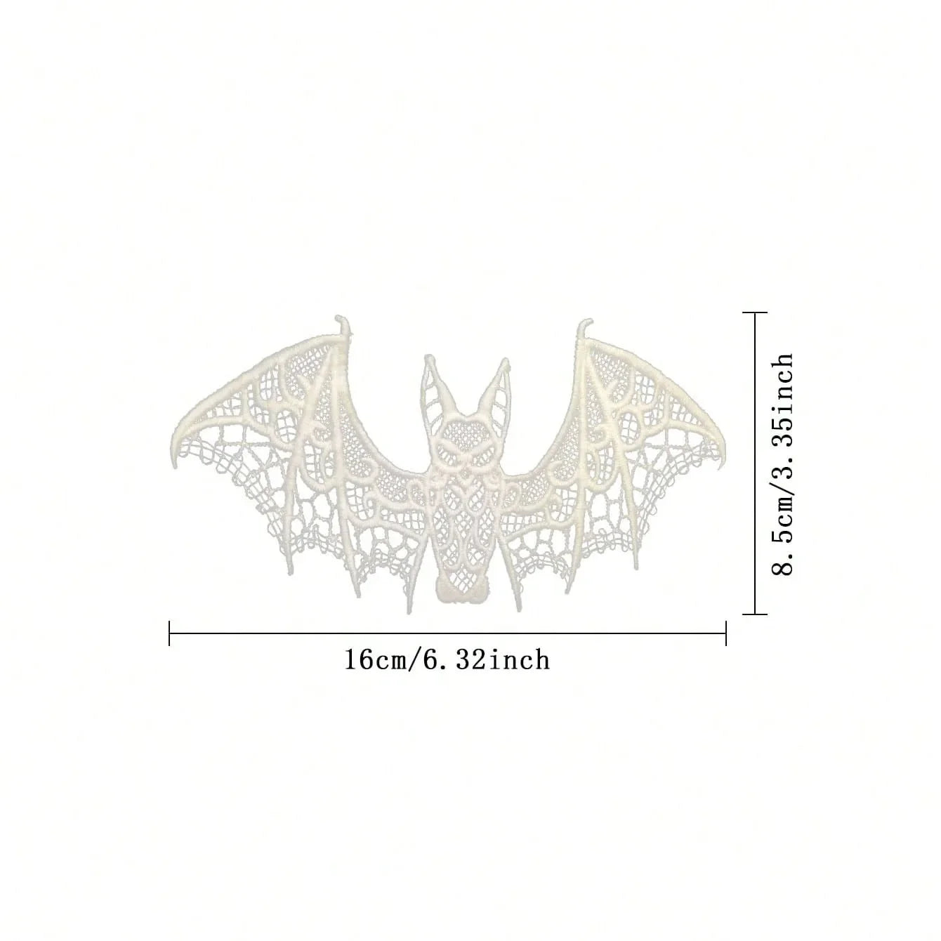 2pc Lace Halloween Bat Ghost Festival Decoration Black Halloween Decoration Accessory for Diy Clothing Oasis Select white 2pcs