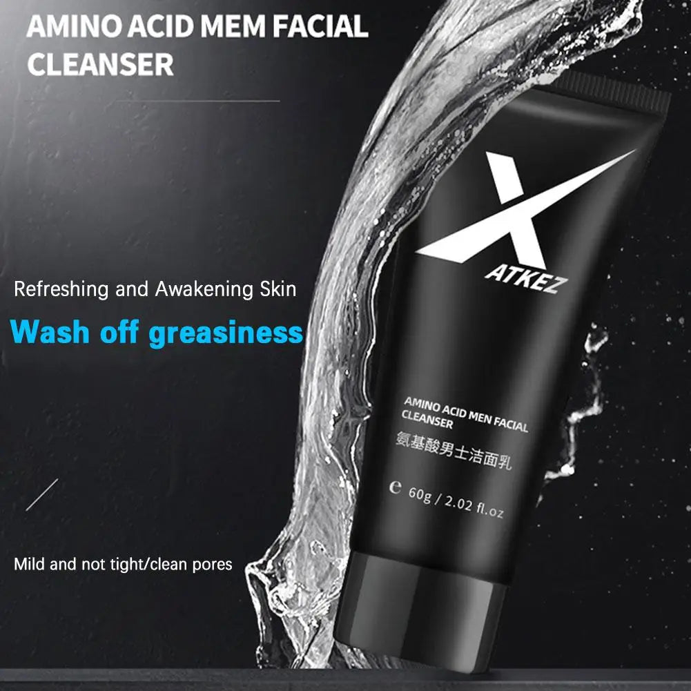 1/2PCS Amino Acid Face Wash For Men Oily Skin Gentle Foaming Facial Cleanser For Deep Cleansing Moisturizing Soothing Refreshing Oasis Select