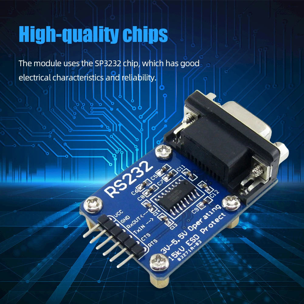 RS232 to TTL Converter Module – SP3232, DB9, ESD Protection Serial Converter Module Oasis Select
