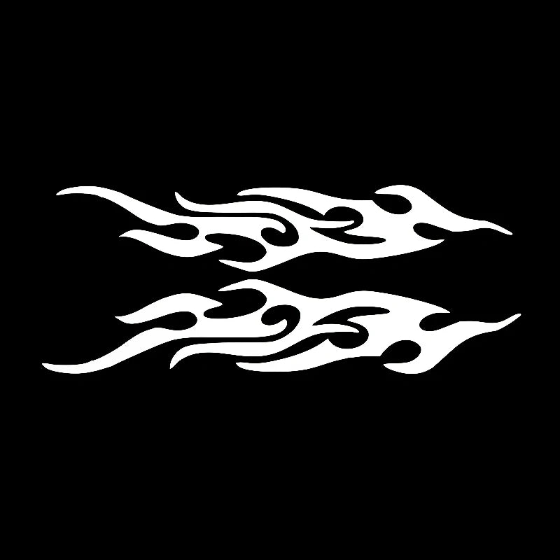 Car Stickers Modified Flame Reflective Sticker Auto Exterior Accessories Decals Moto Body Decor Voiture Car Decoration Oasis Select White