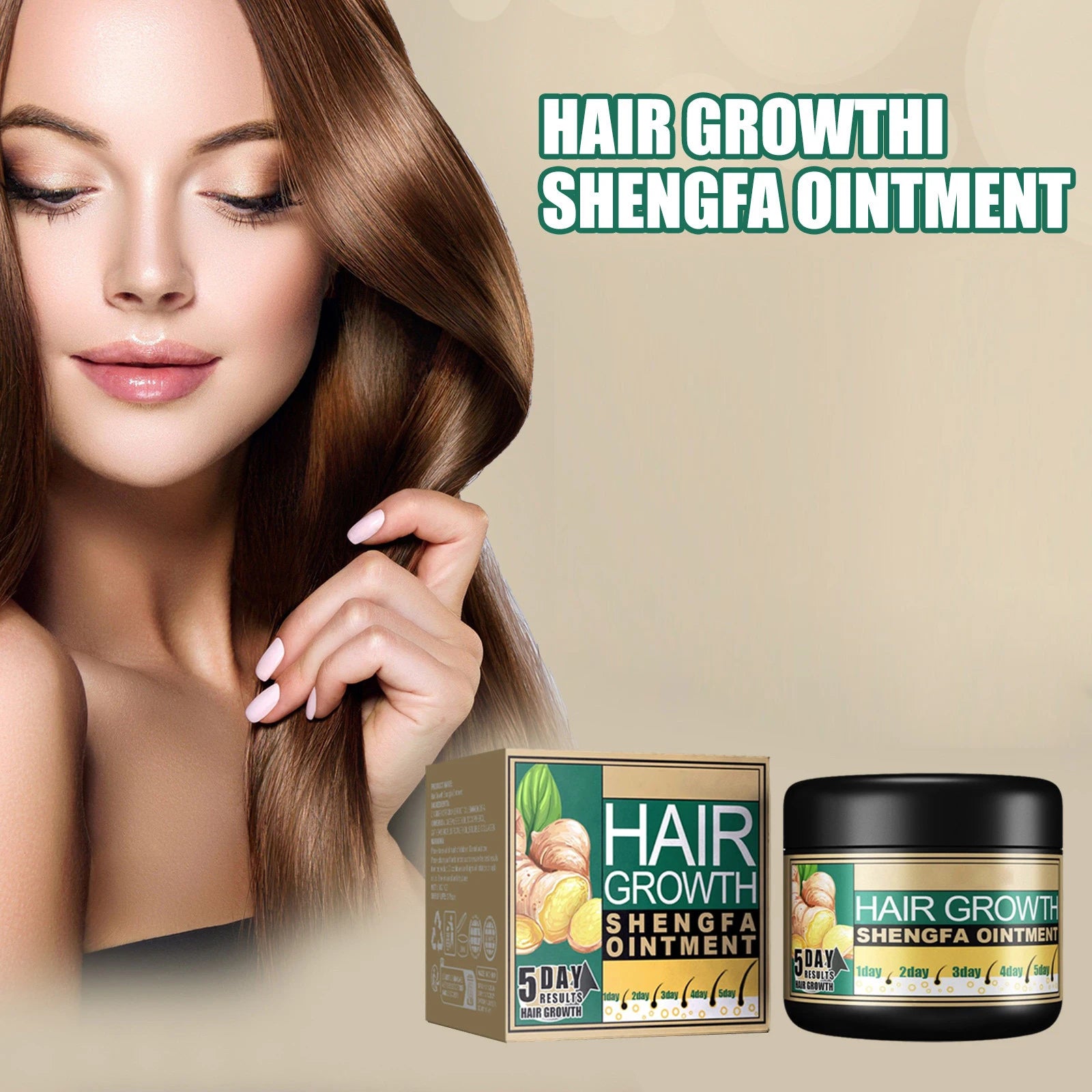 Ginger Hair Growth Cream – Anti Hair Loss Scalp Strengthener Hair Growth Cream Oasis Select