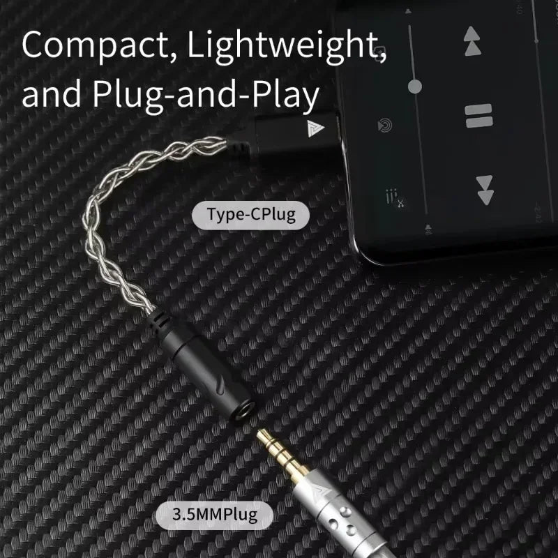 QKZ TC-MAX Pro HiFi DAC USB Type C To 3.5mm Headphone Amplifier Audio Decoder IEM AMP Mobile Phone Adapter CX31993 32bits/384kHz Oasis Select