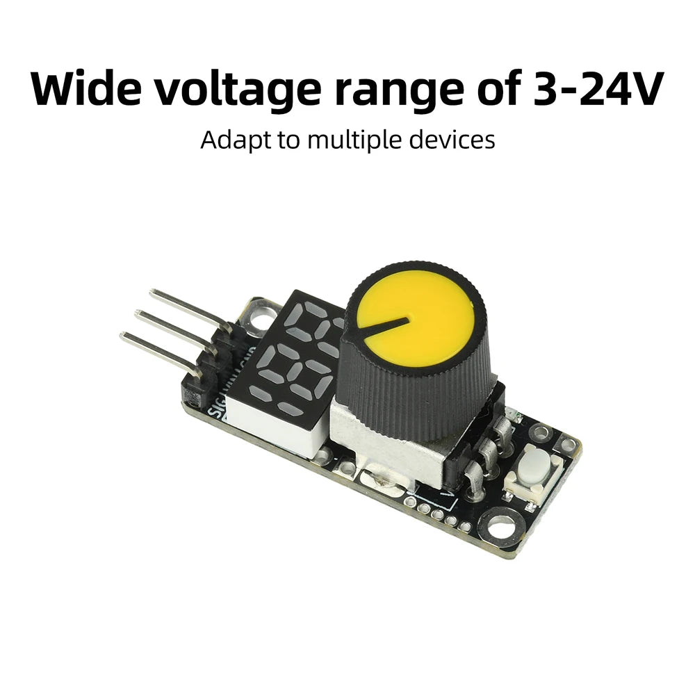 DC 3-24V PWM Speed Controller Module Real-time Speed Percentage LED Display Built-in Start Stop Switch PWM Frequency Oasis Select