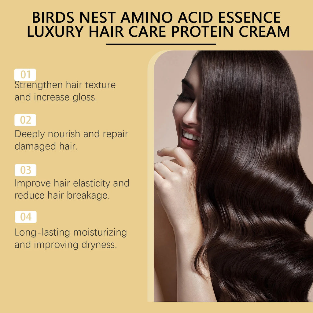 Keratin Hair Straightening Cream Hair Repair Smooth Shiny Anti Break Split End Nourishing Hair Mask For Dry Damaged Frizzy Hair Oasis Select