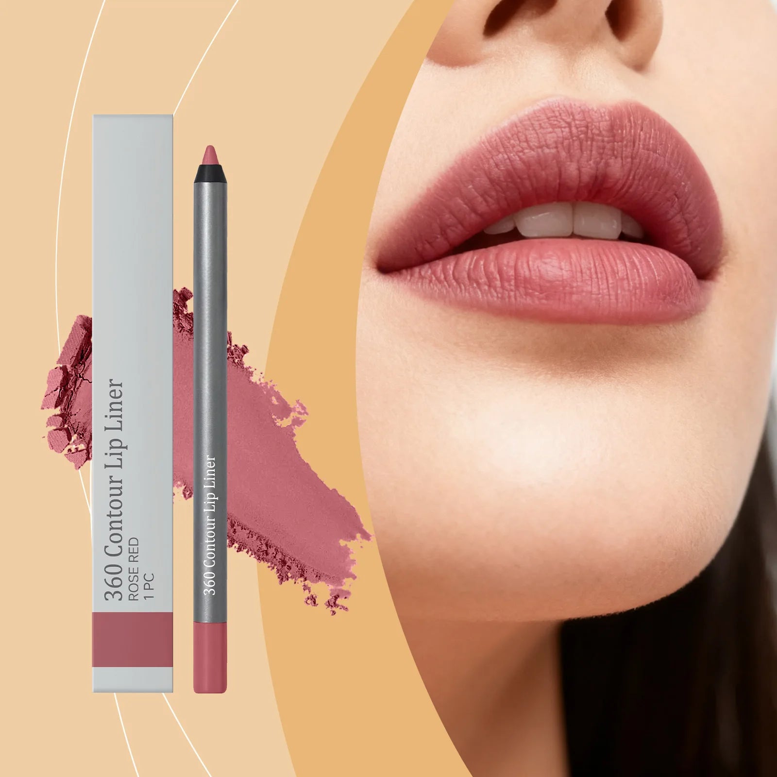Rose Red Matte Lip Liner Pencil – Smooth, Long-Lasting Lip Liner Pencil Oasis Select