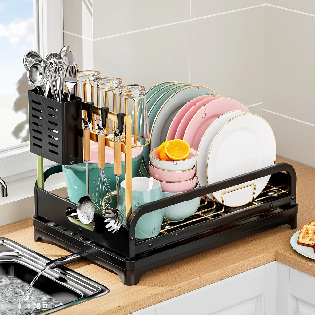 Kitchen Drying Rack Drain Rack Next to Dishwasher Tableware Storage Rack Cup Rack Cutlery Dish Rack Oasis Select