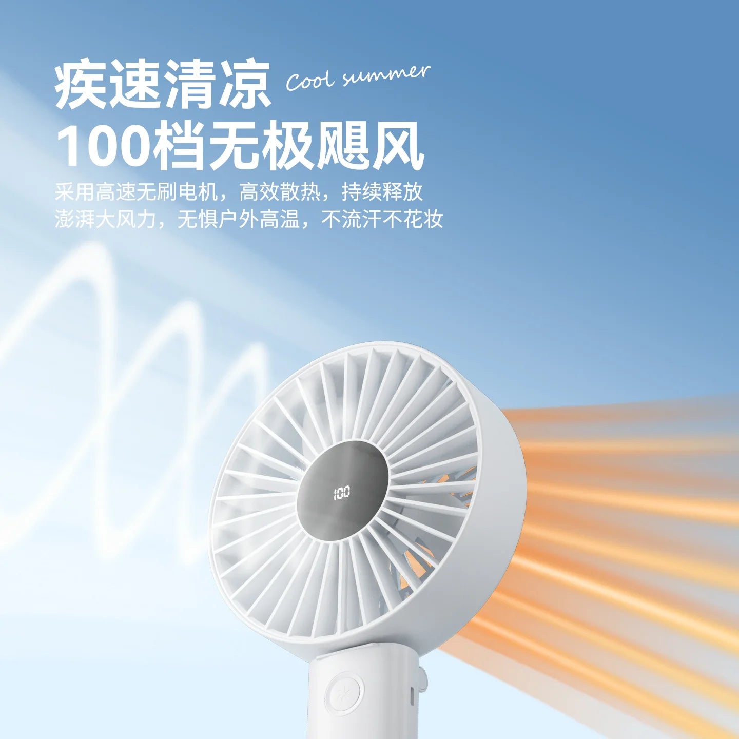 3-in-1 Portable USB Fan – Handheld, Neck & Desktop, 4000mAh