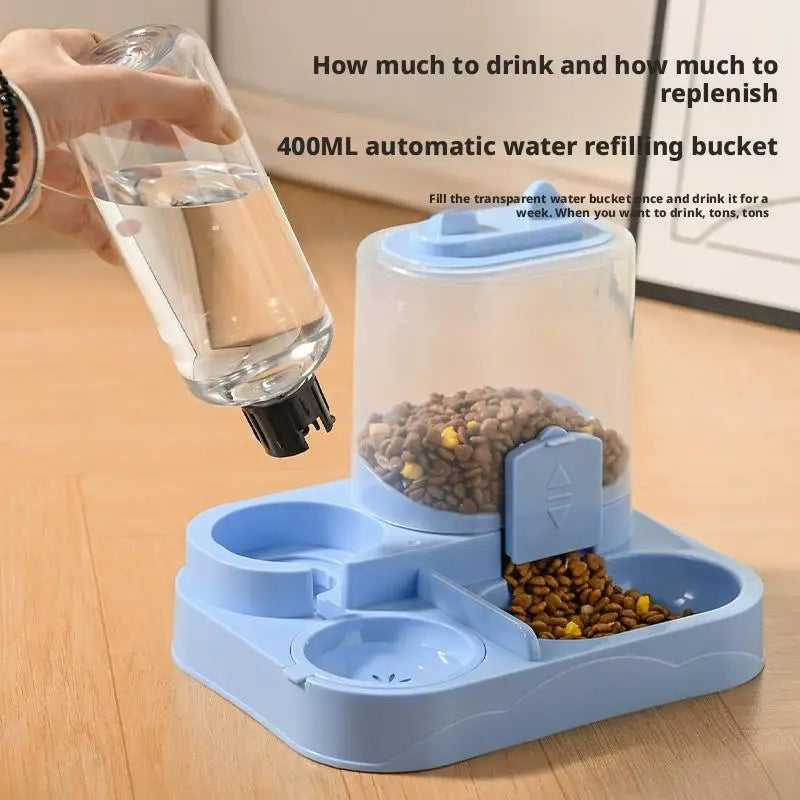 All-in-One Cat Feeder & Water Dispenser | Dual Bowl, 4 Colors Pet Feeder Dispenser Oasis Select