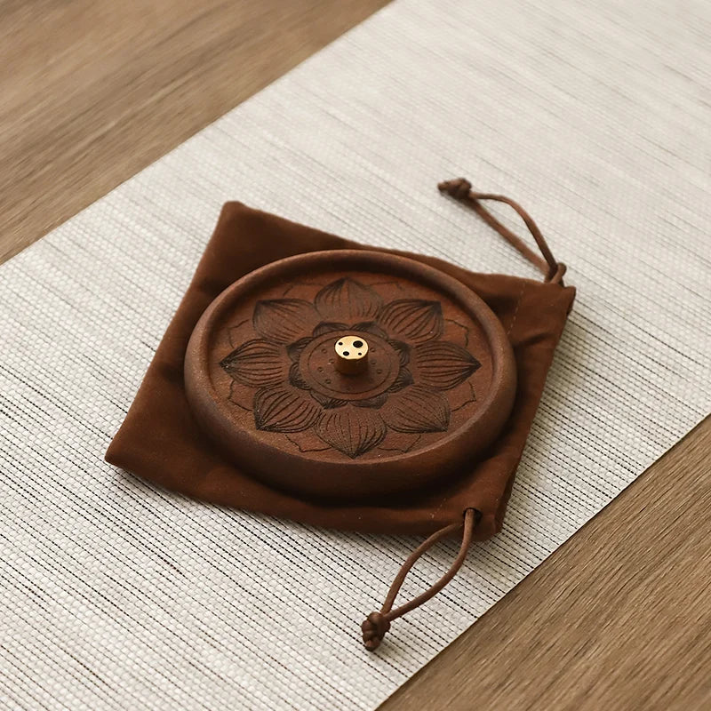 Wood Wire Incense Insert Copper Incense Holder Chinese Zen Household Indoor Aromatherapy Stove Insence Burner Oasis Select ebony