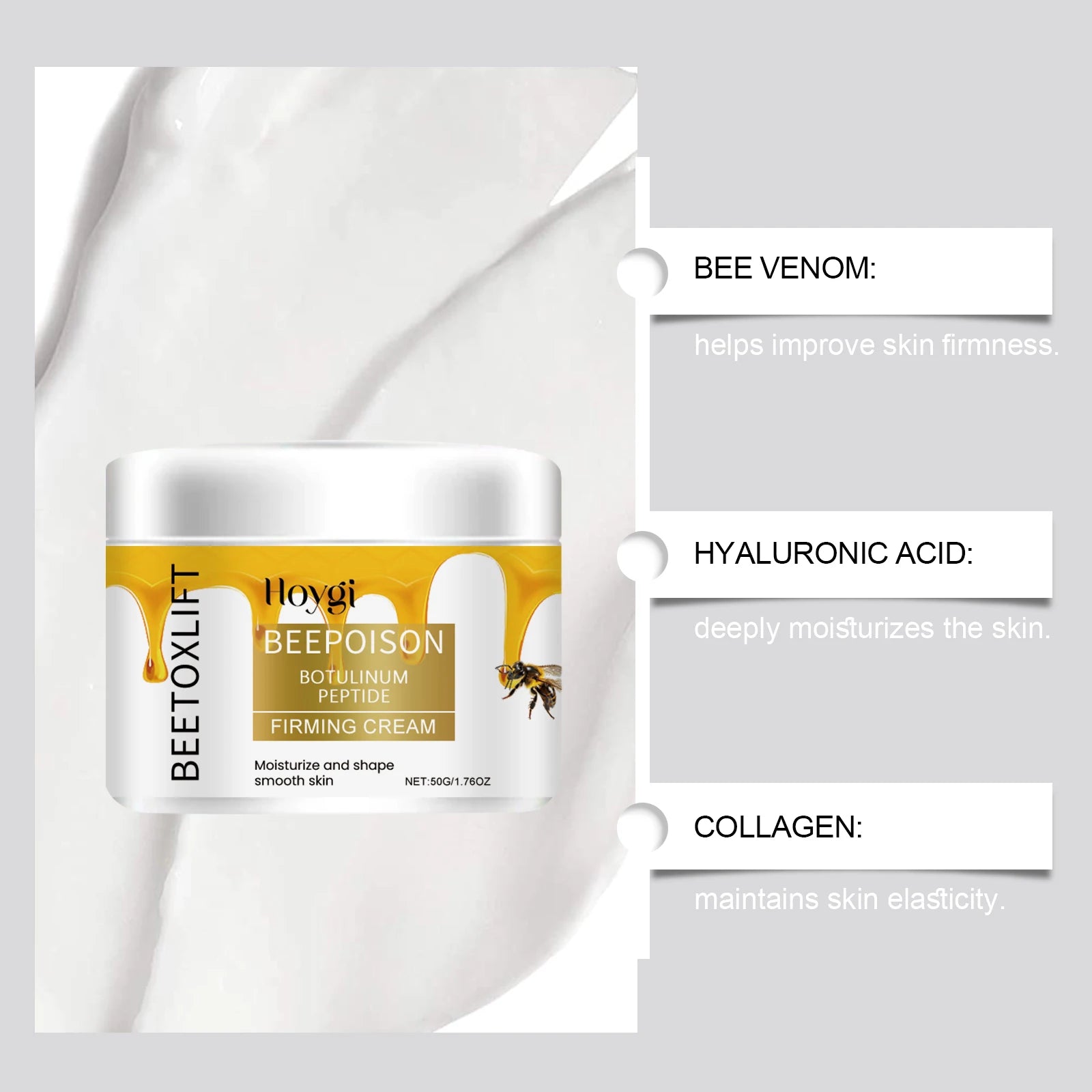 Hoygi Bee Venom Face Cream – Firming, Anti-Wrinkle & Moisturizing Anti-Wrinkle Face Cream Oasis Select