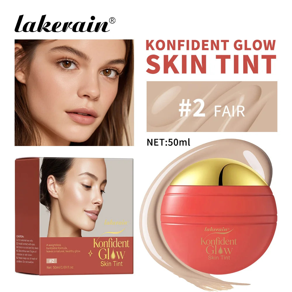 Long-Lasting Buildable Coverage Glow Skin Tint Foundation 6 Colors Natural Look Radiant Finish Beauty Makeup Cosmetic Foundation Oasis Select Fair