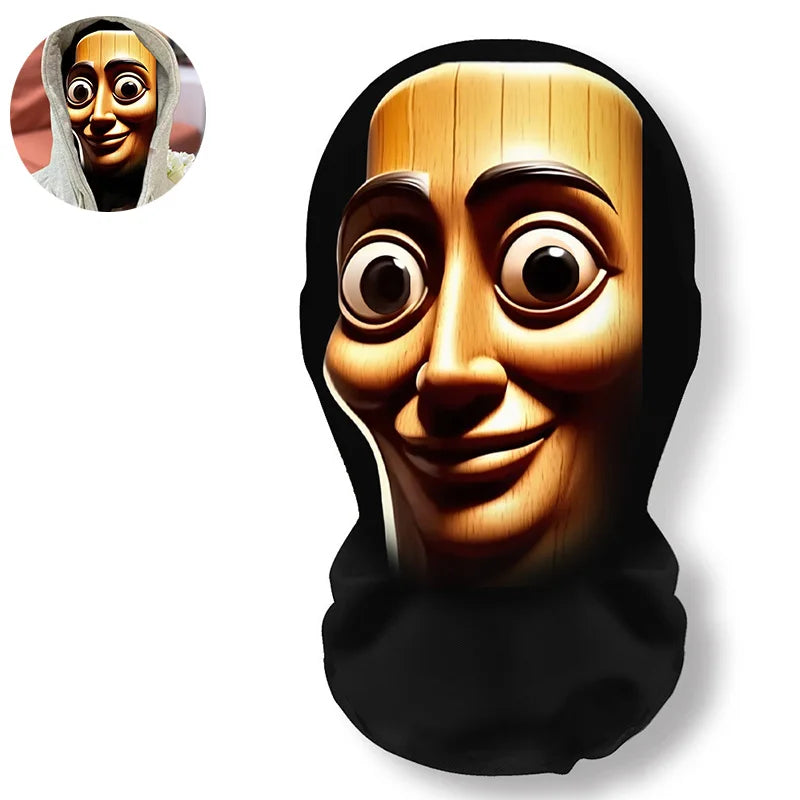 NEW 3D Printed Full Face Mask TungTungTung Sahur Mesh Mask For Men Party Supplies Funny Cosplay Props Novel Oasis Select
