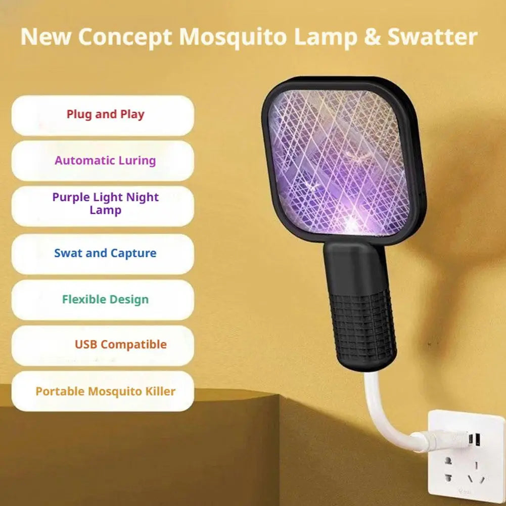 Household Electric Mosquito Killer With UV Purple Light Mini USB Electric Fly Killer Lamp Portable for Car Outdoor Camping Oasis Select