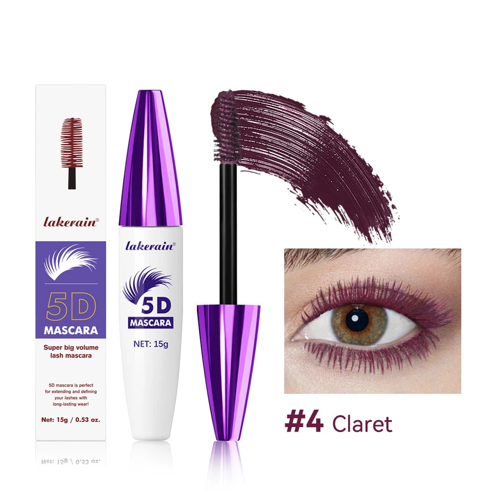 5d Mascara for All Eye Lash Mascara Waterproof Lengthening and Volume Cosmetics Makeup Woman Eyelash Black Brown Effect Extended Oasis Select 4claret
